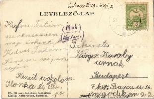 1906 Palics, Palic (Szabadka, Subotica); villamos vasút végállomás, fürdő, Artézi kút. Készült szép ...