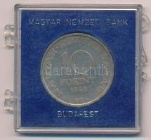 1948. 10Ft Ag "Széchenyi" MNB tokban T:2 patina Adamo EM2