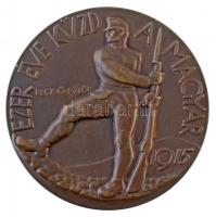 Beck Ö. Fülöp (1873-1945) 1915. "Ezer Éve küzd a magyar" Br emlékérem (141,91g/70mm) T:1- ...