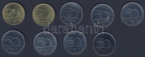 2003-2007. 20FT "Deák" (2x) + 50Ft "Gyermekmentő Szolgálat" (1x), "1956" (1x), "Vöröskereszt" (4x), "Római Szerződés" (1x) T:BU,2 Összesen 9 db!