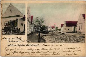 1905 Vulkapordány, Vulka-Pordány, Wulkaprodersdorf; Fő utca, Max Zollschon üzlete / Hauptstrasse, Geshaft / main street, shop