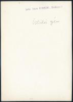 cca 1933 Kinszki Imre (1901-1945) budapesti fotóművész hagyatékából, pecséttel jelzett, vintage fotó...