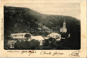 1905 Kékkő, Blauenstein, Modry Kamen; látkép, templom. Kiadja Wertheimer Zs. / general view, church (fl)