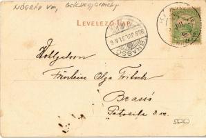 1905 Kékkő, Blauenstein, Modry Kamen; látkép, templom. Kiadja Wertheimer Zs. / general view, church ...