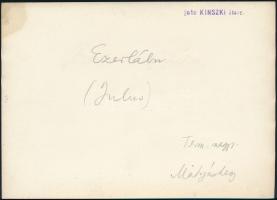 cca 1935 Kinszki Imre (1901-1945) budapesti fotóművész hagyatékából, pecséttel jelzett, vintage fotó...