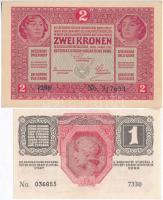 1916. 1K sorozatszáma "7000" felett + 1917. 2K T:I-,II