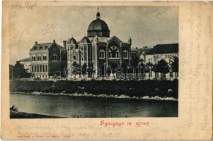 1904 Graz, Synagoge und Jüdische Schule / synagogue and Jewish school + Porto