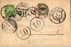 1904 Graz, Synagoge und Jüdische Schule / synagogue and Jewish school + Porto