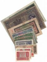 12db-os vegyes külföldi bankjegy tétel, közte 1918. 10.000K T:III,III- 12pcs of various banknotes, including 1918. 10.000 Kronen C:F,VG