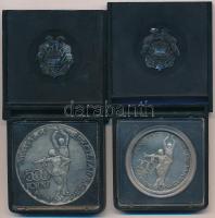 1980. 200Ft Ag + 500Ft Ag "Téli Olimpia-Lake Placid" pár, mindkettő fekete MNB tokban, az ...