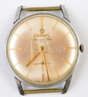 Darwil Special Flat másodpercmutatós férfi karóra, számlapüveg és számlap is karcos, működik, kopott...