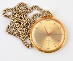 Raketa aranyozott zsebóra, működik, eredeti tokjában, leírással,