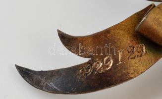 Ezüstözött rózsa, "Rózsi / Imre / 1929. I. 29." felirattal, "Krausz és Grünberger, Bu...