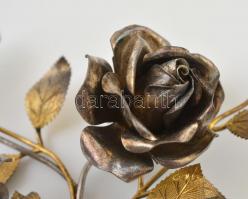 Ezüstözött rózsa, "Rózsi / Imre / 1929. I. 29." felirattal, "Krausz és Grünberger, Bu...