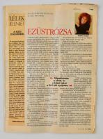 Ezüstözött rózsa, "Rózsi / Imre / 1929. I. 29." felirattal, "Krausz és Grünberger, Bu...