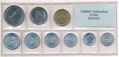 1972. 2f-10Ft (9xklf) érmés forgalmi sor fóliatokban T:1 patina Adamo FO5
