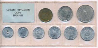1973. 2f-10Ft (9xklf) érmés forgalmi sor fóliatokban T:1 patina Adamo FO6