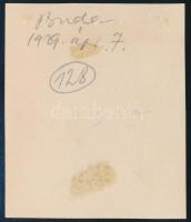 1929. április 7. Kinszki Imre (1901-1945) budapesti fotóművész hagyatékából, jelzés nélküli, de a sz...