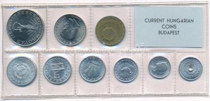 1974. 2f-10Ft (9xklf) érmés forgalmi sor fóliatokban T:1 patina Adamo FO7