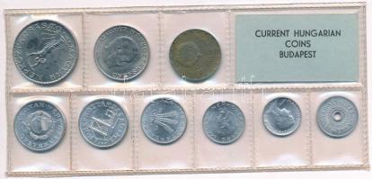 1975. 2f-10Ft (9xklf) érmés forgalmi sor fóliatokban T:1 patina Adamo FO8