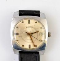 Wostok és Omikron férfi karóra, foltos számlappal, működnek, egyik szíjjal