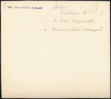 cca 1935 A Duna kanyarulata a Kismaros feletti Gál-hegyről, feliratozott, pecséttel jelzett vintage ...