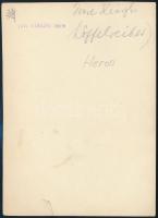 cca 1934 Kinszki Imre (1901-1945) budapesti fotóművész aláírással és pecséttel jelzett vintage fotóm...