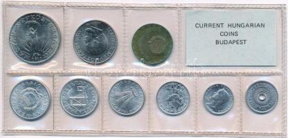 1980. 2f-10Ft (9xklf) érmés forgalmi sor fóliatokban T:1 patina Adamo FO13