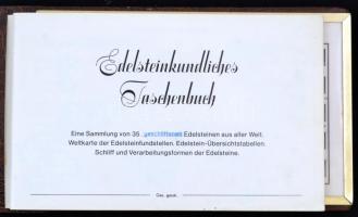 cca 1970 Edelsteinkundliches Taschenbuch Német nyelvű drágakőismertető füzet, végen 35 db apró drága...