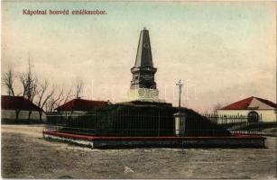 Kápolna, Honvéd emlékszobor az 1848-49-es szabadságharcban hősi halált halt áldozatok emlékére. Kiadja a Baross nyomda