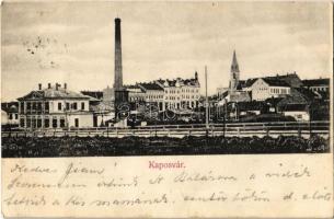 1906 Kaposvár, Erzsébet út, Városi villanytelep, Kemény palota (EK)