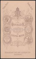 1874 Divald Károly (1830-1897) eperjesi fényképész műtermében készült, vizitkártya méretű, vintage f...