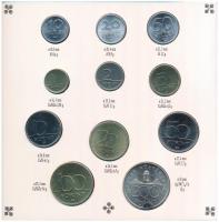 1993. 10f-200Ft (11xklf) forgalmi sor dísztokban, benne 200Ft Ag "MNB", "Magyarország...