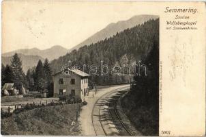 1904 Wolfsbergkogel (Semmering), Station mit Sonnwendstein / railway station of the Semmeringbahn