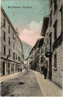 1913 Ala (Trentino, Südtirol), Via Nuova, I.R. Posta e Telegrafo / street view with shop and post and telegraph office
