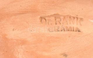 Dr. Rank női fej, mázas kerámia, jelzett, lekopásokkal, 20×14,5×4,5 cm