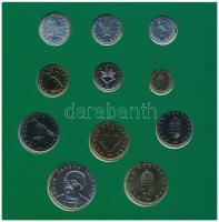 1995. 10f-200Ft (11xklf) forgalmi sor dísztokban, benne 200Ft Ag "Deák", "Magyarorszá...