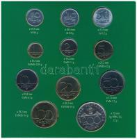 1995. 10f-200Ft (11xklf) forgalmi sor dísztokban, benne 200Ft Ag "Deák", "Magyarorszá...