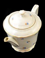 Zsolnay apró virágos teás készlet, matricás, jelzett, kopásnyomokkal