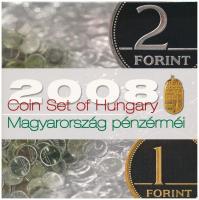 2008. 1Ft-100Ft (7xklf) darabos forgalmi sor Búcsú az egy- és kétforintostól dísztokos szettben Magyarország pénzérméi sorozat T:PP Adamo FO42.1