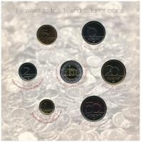 2008. 1Ft-100Ft (7xklf) darabos forgalmi sor "Búcsú az egy- és kétforintostól" dísztokos s...