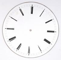 Nagyméretű zománcozott óra számlap, hibátlan állapotban d: 17,5 cm
