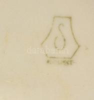 2 db balatoni szuvenír porcelán: Drasche bögre, matricás, jelzett, kopásokkal, m: 8 cm + Aquincumi h...