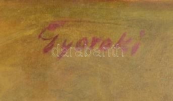 Györöki (Gyurkó) Pál (1904-1972): Női portré. Olaj, vászon, jelzett, hibás antik keretben, 68×52 cm