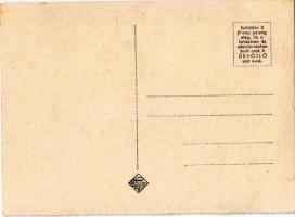 Így volt így lesz! Aranyozott díszítés Nagymagyarország határánál / Hungarian Irredenta greeting art...