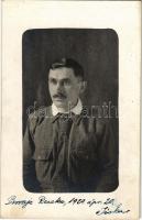 1920 Nacsa József portréja és levele a Pervaja Recska-i orosz hadifogoly táborból Vladivostok-ban / Post-WWI Hungarian POW (prisoner of war) from the Russian POW camp of Pervaya Retchka (Vladivostok). photo