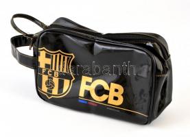 Dekoratív FC Barcelona lakk kézitáska, 32×16,5×7 cm