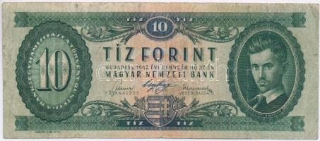 1947. 10Ft T:III- Hungary 1947. 10 Forint C:VG Adamo F2