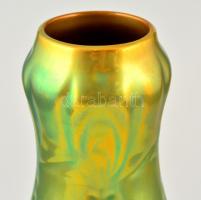 Zsolnay eozin mázas váza, jelzett, hibátlan, m:26 cm