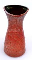Zsolnay repesztett mázas váza, jelzett, hibátlan, m: 28 cm